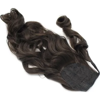 Příčesek Clip culík / cop ze 100% japonského kanekalonu 60cm kudrnatý - přírodní černá