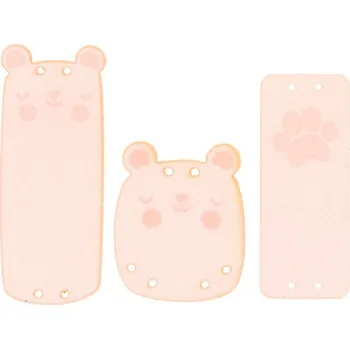 Nášivka Štítky medvídek Sv. růžové (Štítky medvídek Sv. růžové)