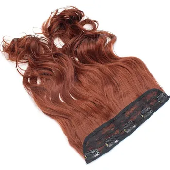 Příčesek Clip pás kanekalon 60cm vlnitý - měděná