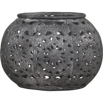 Svícen Zinkový kovový vintage svícen Vire zinc - Ø 10*7 cm