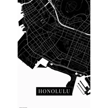 Plakát Plakát, Obraz - Honolulu black