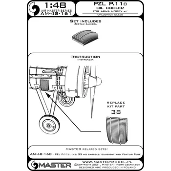 Plastikový model Master 1/48 PZL P.11C Oil cooler (ARMA H.)