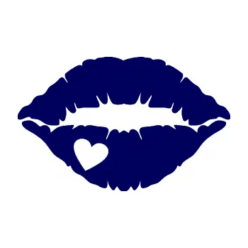 Samolepící dekorace Pusa 004 se srdíčkem levá (23 - tmavě modrá) SAMOLEPKA NA AUTO, NÁLEPKA, FÓLIE, POLEP, TUNING, VLASTNÍ TEXT, TISK, AUTOSAMOLEPKY.cz, POLEPY, OBRÁZEK, LOGO, 3D STICKERS