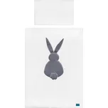 3-dílné ložní povlečení Belisima Králíček 100/135 bílo-šedé