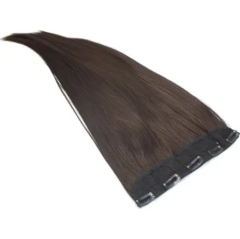 Příčesek Clip pás kanekalon 60cm rovný - tmavě hnědá