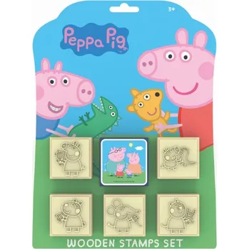 Dětské razítko JIRI MODELS Razítka dřevěná 5 ks prasátko Peppa Pig