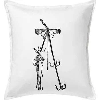 Polštář Kreslené trojháčky - Polštář 50x50 - 50x50 - Včetně výplně ( Bílá )