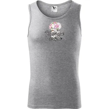 Květinová svatba 4 - Tílko pánské Core - XL ( Tmavě šedý melír )