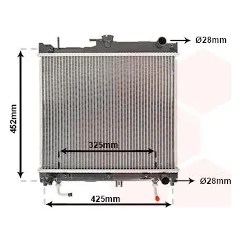 Motor automobilu Chladič, chlazení motoru VAN WEZEL 52002109