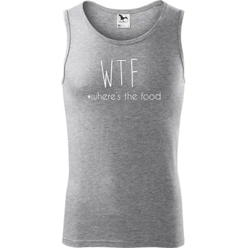 WTF-where's the food - Tílko pánské Core - L ( Tmavě šedý melír )