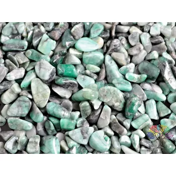 Drahý kámen Magieprirody.cz Tromlovaný kámen Smaragd S velikost 15 - 25 mm - Brazílie #214 Množství: 1ks