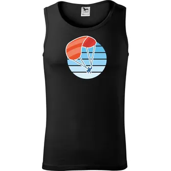 Paragliding oranžový v modrém kolečku - Tílko pánské Core - L ( Černá )