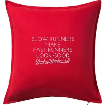 Polštář Slow runners - Polštář 50x50 - 50x50 - Pouze potah ( Červená )