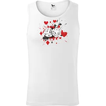 Poker kostky splash - Tílko pánské Core - XL ( Bílá )