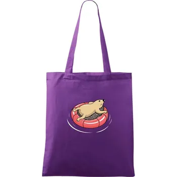 Ježek relax - Taška bavlněná - 42 x 38 cm ( Fialová )