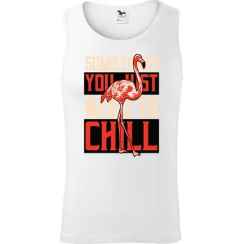 Flamingo chill - Tílko pánské Core - XL ( Bílá )