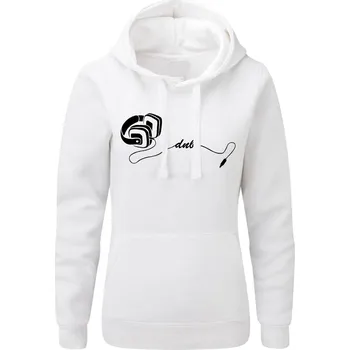 Dámská mikina Dámská mikina s kapucí DNB Headphones Velikost: S, Barva: Bílá