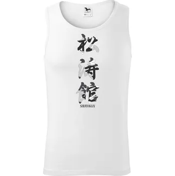 Šótókan maskáčový nápis - Tílko pánské Core - M ( Bílá )
