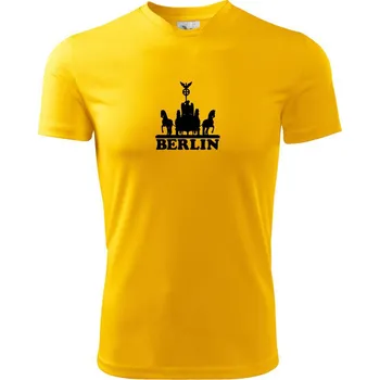 Berlin památník - Dětské triko sportovní (dresovina) - 158 cm/12 let ( Žlutá )