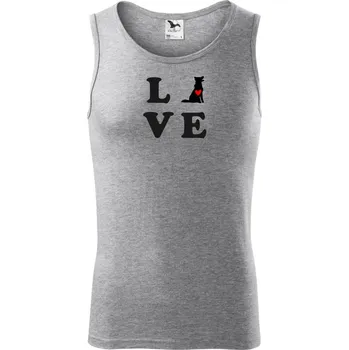 Border kolie love - Tílko pánské Core - 2XL ( Tmavě šedý melír )