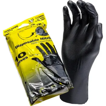 Pracovní rukavice Black Mamba Torque Grip – texturou zesílené nitrilové rukavice XL