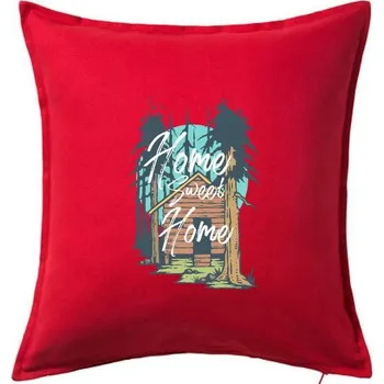 Polštář Home sweet home - kreslený - Polštář 50x50 - 50x50 - Pouze potah ( Červená )