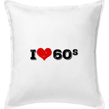Polštář I love 60s - Polštář 50x50 - 50x50 - Pouze potah ( Bílá )