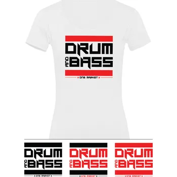 Dámské tričko Dámské tričko DRUM AND BASS Stripes Velikost: 3XL, Barva: Bílá