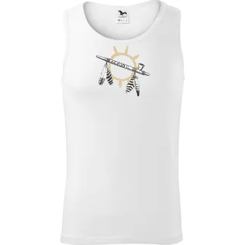 Indiánská dýmka - Tílko pánské Core - 2XL ( Bílá )