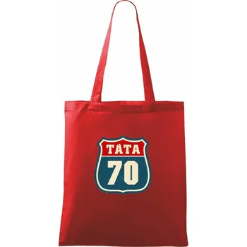 Táta 70 - Taška bavlněná - 42 x 38 cm ( Červená )