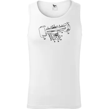 Pánské termoprádlo Skateboard nákres kolečka - Tílko pánské Core - M ( Bílá )