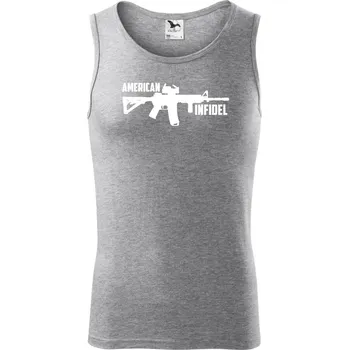 American Infidel - Tílko pánské Core - S ( Tmavě šedý melír )