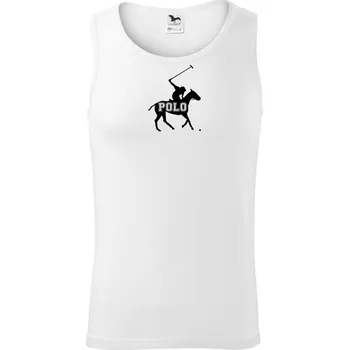 Polo kůň nápis - Tílko pánské Core - 2XL ( Bílá )