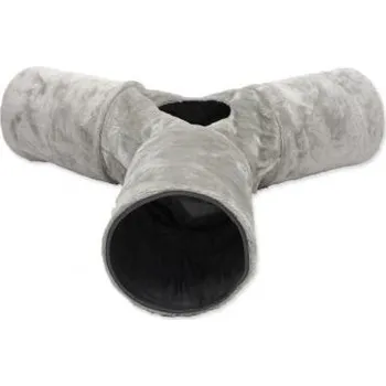 Hračka pro kočku Magic Cat Tunel plyš tvar Y šustící šedý 80x80x25 cm