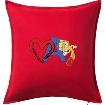 Polštář Srdce maluju - Polštář 50x50 - 50x50 - Pouze potah ( Červená )
