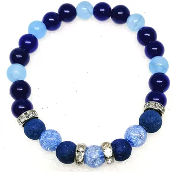 Náramek NEBE A SVÍTÁNÍ -mix modrých minerálů