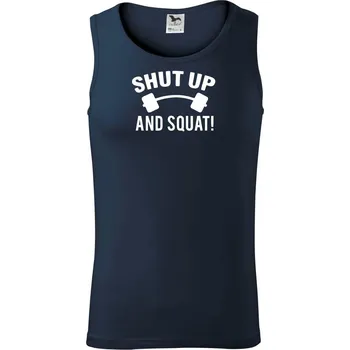 Pánská móda Shut up and squat - Tílko pánské Core - XL ( Námořní modrá (velmi tmavá - téměř černá) )