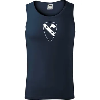 1st Cavalry Division hvězdy - Tílko pánské Core - XL ( Námořní modrá (velmi tmavá - téměř černá) )