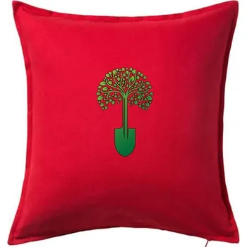 Polštář Sázení stromů - Polštář 50x50 - 50x50 - Včetně výplně ( Červená )