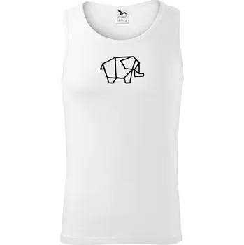 Geometrire - slon jednoduchý - Tílko pánské Core - S ( Bílá )