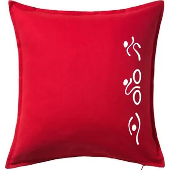 Polštář Triathlon na výšku - Polštář 50x50 - 50x50 - Pouze potah ( Červená )