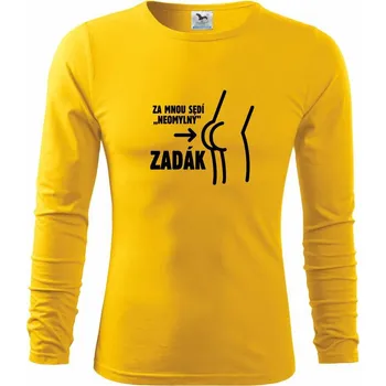 Pánské oblečení Za mnou sedí zadák - Triko s dlouhým rukávem FIT-T long sleeve - M ( Žlutá )