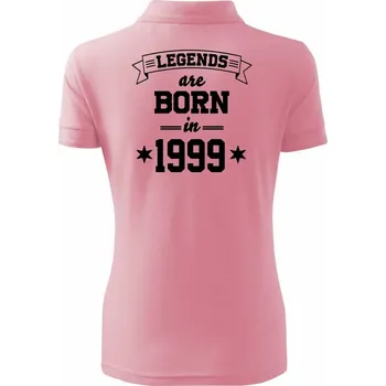Legends are born in 1999 - Polokošile dámská Pique Polo - 2XL ( Růžová )