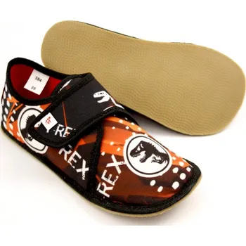 Dívčí obuv Ef barefoot chlapecké papuče 394 Trex Black EUR 30