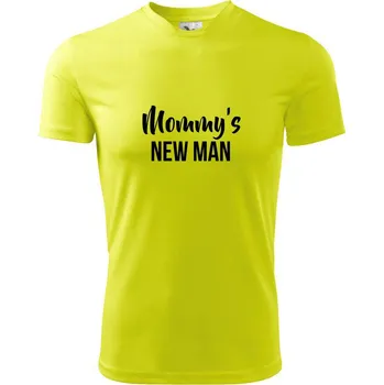Chlapecké tričko Mommy's new man - Dětské triko sportovní (dresovina) - 122 cm/6 let ( Neonově žlutá )