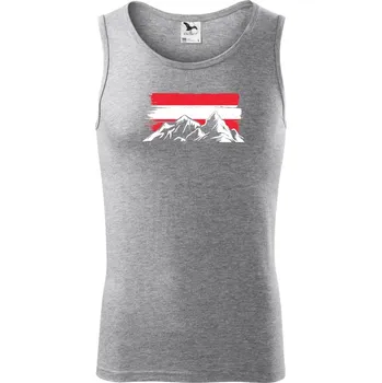 Rakouské hory - Tílko pánské Core - L ( Tmavě šedý melír )