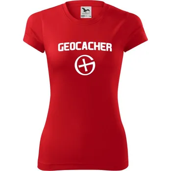 Dámské tričko Geocacher point - Dámské Fantasy sportovní (dresovina) - 2XL ( Červená )