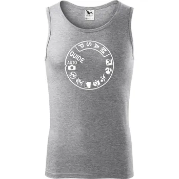 Foto režimy - Tílko pánské Core - M ( Tmavě šedý melír )