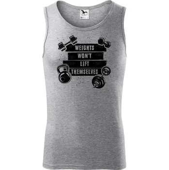 Pánské termoprádlo Weights wont lift themselfs - Tílko pánské Core - S ( Tmavě šedý melír )