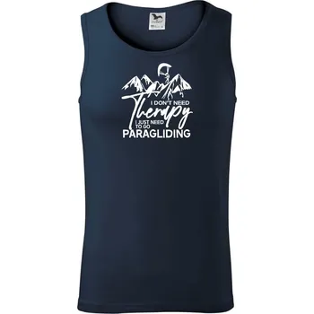 I dont need Therapy Paragliding - Tílko pánské Core - XL ( Námořní modrá (velmi tmavá - téměř černá) )